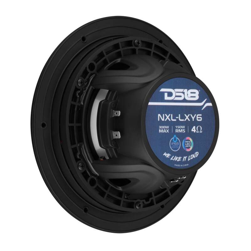 DS18 6.5in 2-Way 150 Watts RMS 4ohm Digital LED Lights Bullet Tweeter Black