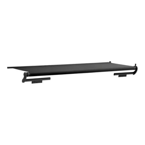 Dometic Deluxe SlideTopper with Rail - Double-Sided Vinyl Fabric, Vinyl Weathershield & End Cap - 162" Black RV Slideout Room Shield