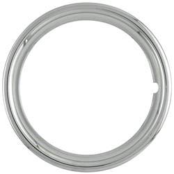 Set of 4 Chrome plated Steel 15" Universal 1.75 inch Beauty Trim Rings 1515C