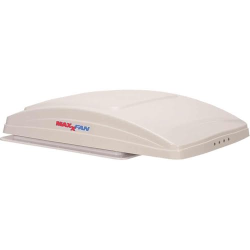 MAXXAIR Maxxfan Deluxe Vent, Fan and Vent Cover All in One - Powerful 10-Speed Reversible Fan with Thermostat, Built-In Rain Cover, Remote Control, Intake & Exhaust Fan, White (00-07000K)