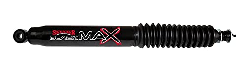 SkyjackerShock, Black Max, Twintube, 0 to 2 in Lift, Steel, Black Paint, Front, Various Applications, Each