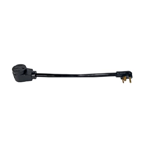 Arcon 14242C RV Power Cord Adapter 50 Amp Female to 30 Amp Male 18 Inch Pigtail TT-30P to 14-50R Black PVC cCSAus Certified