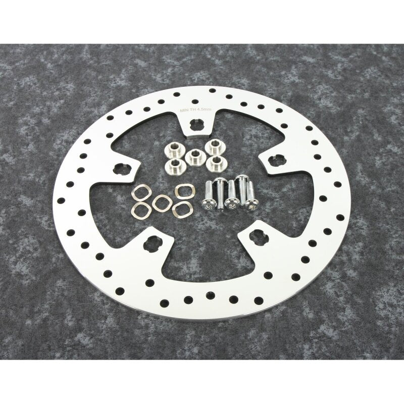 Bikers Choice 14-Up Touring Lug Mount Polished Stainless Front Brake Rotor With Hardware