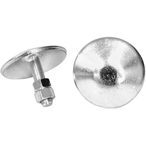 WARN 38330 Snow Plow Blade Protector: Skid Shoe with Round Threaded Shaft, 1 Pair