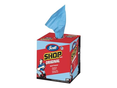 Kimberly-Clark Scott Shop Towels Wipers Blue 200 Wipers/Box 8 Boxes/Carton (75190) (478463)