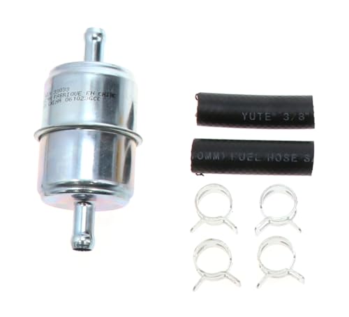 WIX 33033 Universal In-Line Fuel Filter with 3/8â€ Clamp-On Inlet/Outlet, Max Pressure 60-PSI