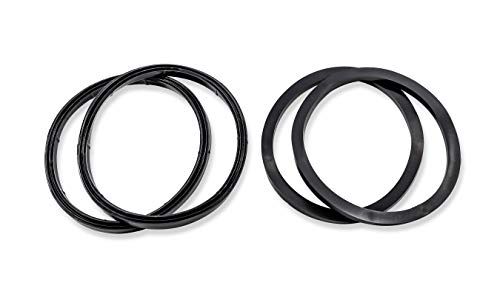 Camco Sewer Hose Replacement Gasket - Replacement Gaskets for RV Sewer Fittings to Ensure an Odor Tight Seal | Two Bayonet & Two 4-in-1 Gaskets - 4 Pack (39834) , Black