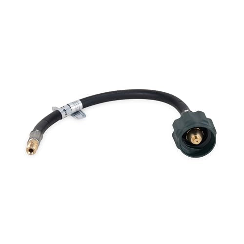 Camco 12-Inch Pigtail Propane Hose Connector - ACME nut and 1/4" inverted male flare connections - Connects Propane Cylinder to your RV or Trailer Propane Regulator (59053)