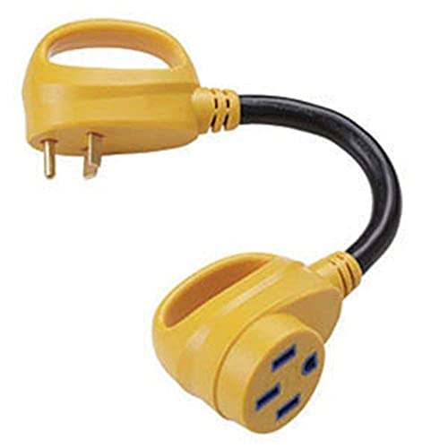 Marinco ParkPower 3050ARV Straight Blade Adapter, 30M to 50F
