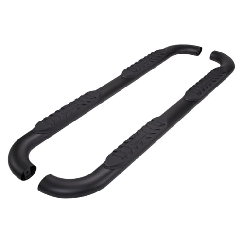 TrailFX Nerf Bar Side Steps Fits Chevrolet Colorado Crew Cab 2015–2026 Titanium Black Powder Coated Steel with Step Pads 4-Inch Oval Bent Rocker Panel Mount Set of 2 Running Boards TrailFX A1001B