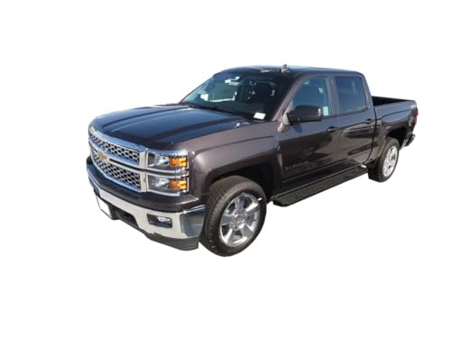 TrailFX Running Boards for Chevrolet Silverado 1500 Crew Cab 2019-2025 Heavy-Duty Black Powder Coated Steel Rocker 6.5 Inch Wide Panel Mount TrailFX RBW15B