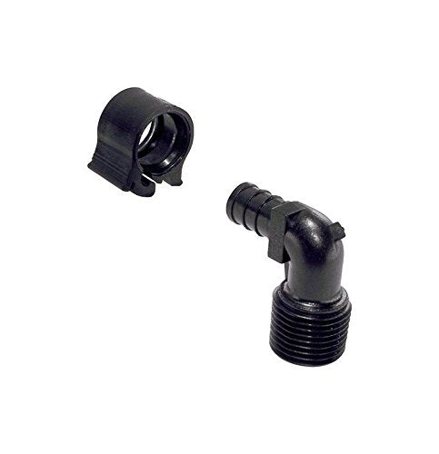 PEXLOCK 30803 Male Elbow, 1/2" x 1/2" MPT, Black