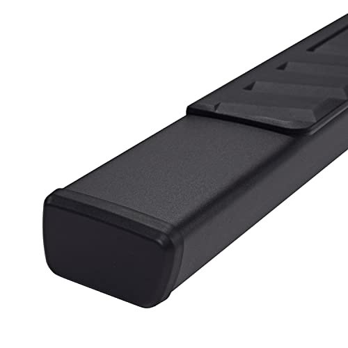 Trailfx Side Step Bars Fits 2009–2010 Dodge Ram 1500 4 Inch Trapezoid Straight Side Steps with Step Pads Black Matte Powder-Coated Steel Rocker Panel Mount Drilling Required Set of 2 TrailFX A4012B