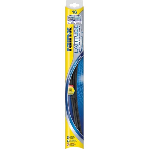 Rain-X 5079274-2 Latitude 2-In-1 Water Repellent Wiper Blades, 16 Inch (Pack Of 1), Automotive Replacement Windshield Wiper Blades With Patented Rain-X Water Repellency Formula
