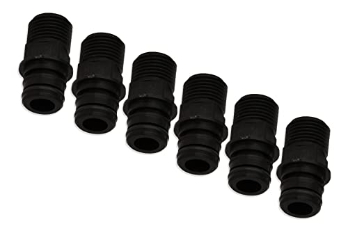 Flojet 20381-000 Electric Pump Fitting - Quad Port x 1/2"-14 Male, Straight (6)