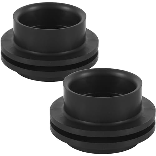 Calvana (2-Pack 1-1/2" RV Rubber Grommet (12483), RV Water Tank Fittings Holding Tank Fitting - Seals Securely, Black