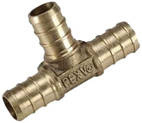 BestPEX 51151 Metal Brass Tee, 0.5" Size