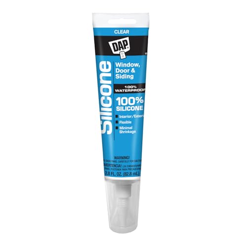 DAP Clear Silicone Door, Siding and Window Sealant 2.8 oz.