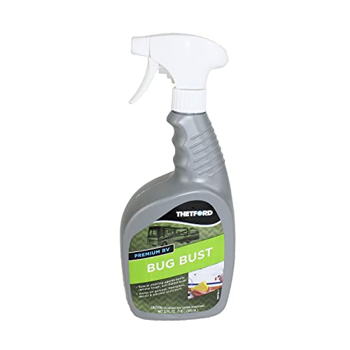 Premium RV Bug Bust - Sun-Baked Bugs Cleaner, Safe On RVs, Cars, Boats, Motorcycles - 32 oz - Thetford 32613