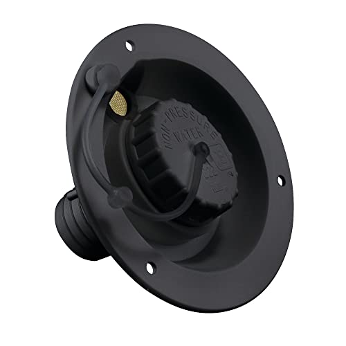 RV Camper Gravity Water Inlet Fill Dish Black PN 94248