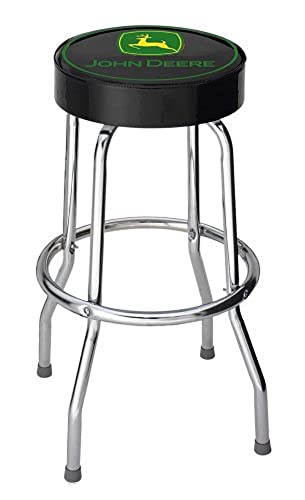 Plasticolor 004746R01 John Deere Logo Garage Stool,Black w/Deere Logo