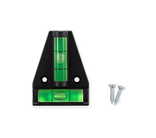Camco Camper/RV T Level - Features Front to Back/Side to Side RV Leveling - Easy Install w/Screws or Adhesive Tape - Measures 1.625” x 2.25” x 0.56” (25543)