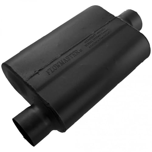 Flowmaster 40 Series Original Chambered Muffler – 3.00" Offset In / 3.00" Center Out – Aggressive Sound – 16-Gauge Aluminized Steel – For Muscle Cars, Street Rods, Trucks, SUVs & Strip Builds (43041)