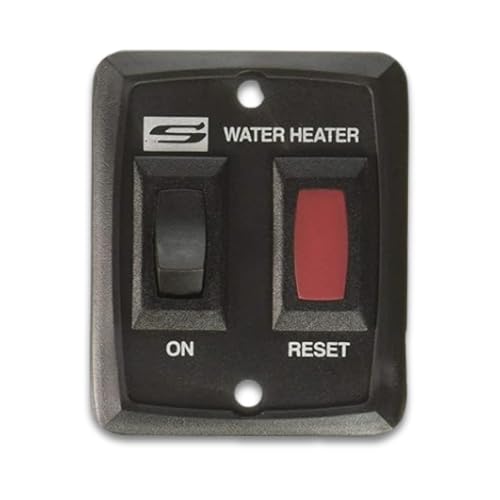 Suburban Single Water Heater ON/OFF Wall Switch - RV Interior Wall Mount On/Off Switch for Control & Operation of Suburban Models D, DE & DEM Tank or Tankless Water Heaters, Black (234229)