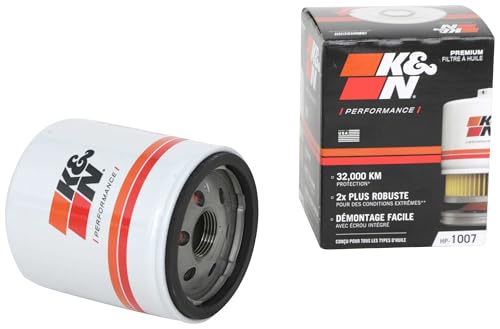 K&N Premium Oil Filter: 20,000 Mile Engine Protection with Wrench Off Nut: Compatible with Select CHEVROLET/GMC/BUICK/CADILLAC Vehicle Models (See Product Description for Select Models), HP-1007