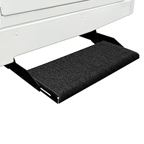 Prest-O-Fit 2-1072 Wraparound + Plus RV Step Rug Black 20 In. Wide