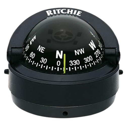 S-53 Ritchie Navigation Explorer Compass 2 3/4-Inch Dial with Surface Mount, Black