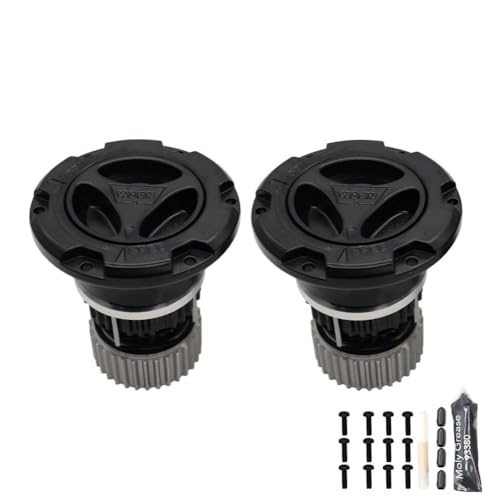 WARN 95060 Premium Manual Locking Hubs – 35 Spline – Fits 2005–2026 Ford Super Duty F?250/F?350/F?450/F?550 – Black Powder?Coated – Set of 2 – Heavy?Duty All?Metal Construction
