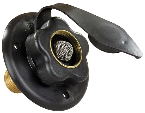 B&B Molders, 94215 City Water Fill with Brass Check Valve – Black, Leak-Tested UV-Stable Acrylonitrile Construction, OEM Replacement – Made in USA