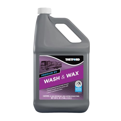 Thetford Premium RV Wash and Wax, Detergent and Wax for RVs / Boats / Trucks / Cars - 1 Gallon - Thetford 32517