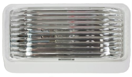 Arcon 18102 12V Universal Porch/Utility Light with Clear Lens and White Base