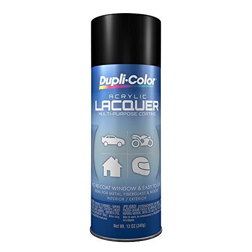 Dupli-Color Multi-Purpose Lacquer, Semi-Gloss, Black, 12 oz