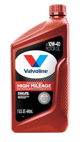 Valvoline High Mileage with MaxLife Technology 10W-40 Synthetic Blend Motor Oil 1 Quart