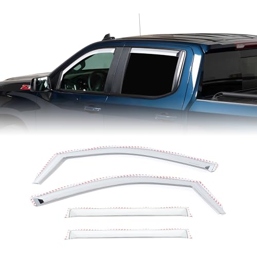 Putco Element Chrome Window Deflectors Fits Chevy Silverado/GMC Sierra 2019-2026 Crew Cab - Set of 4 - in Channel Install