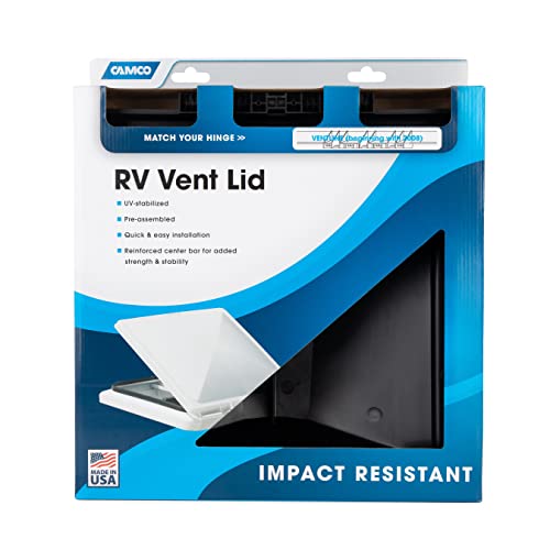 Ventline V2094-501-00 Birch White 14" 12V Radius Corner Vent with Pop Up Screen
