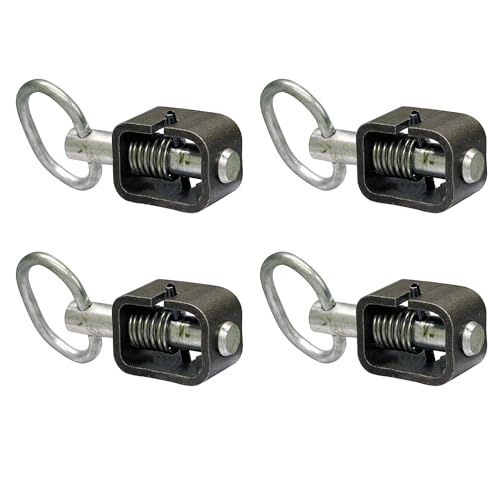 Buyers Products B2598H Weld-On 5/8" Spring Latch Assembly With Plain Tube, Spring Loaded Bolt, 4.68" x 2.53", Heat treated pin, Utility Gate Latch , Black