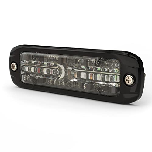 ECCO LED High-Intensity Amber White LEDs Directional 2 Bolt Mount 0.73 amps 12V 24V Waterproof Warning Light Construction Caution Lights for Truck off Road car Commercial Vehicles, 5 Year Warranty