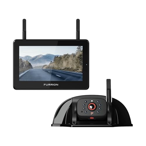 Furrion Vision S+ RV Observation System with 7" Monitor, Sharkfin, Infrared Night Vision, Live Streaming, Wide Viewing Angle - FOS7HTASF