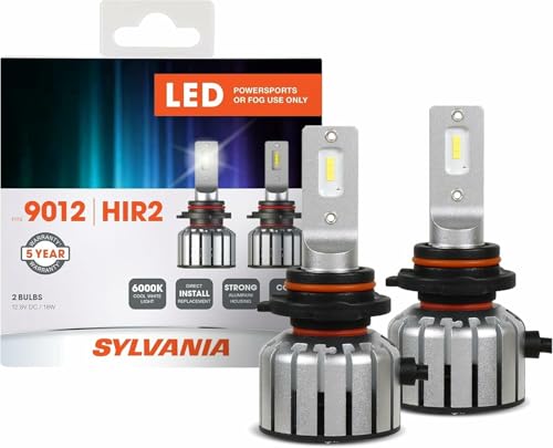 SYLVANIA 9012 LED Powersport Headlight Bulbs for Off-Road Use or Fog Lights - 2 Pack
