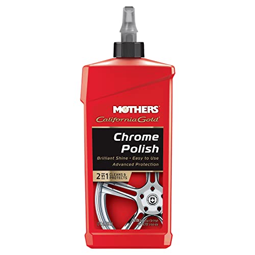 Mothers California Gold Chrome Polish, 12 oz. — Cleans & Brightens Chrome Bumpers, Wheels, Trim & Accessories, Protects Against Fingerprints, Rust & Corrosion, Safe on Glass & Mirrors (05212)