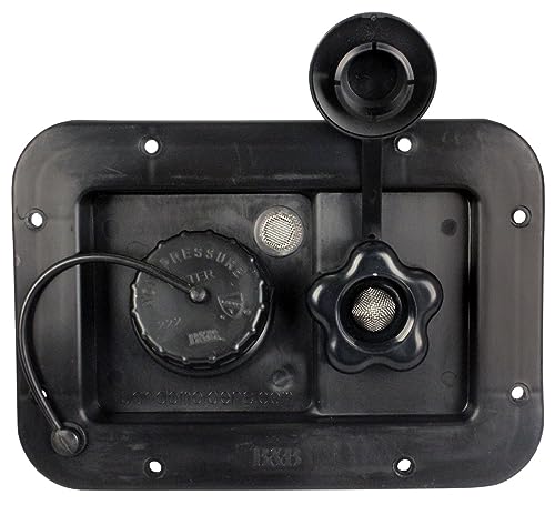 B&B Molders, 94223 City/Gravity Water Fill Dish with Plastic Check Valve – Black, Leak-Tested UV-Stable Acrylonitrile Construction, OEM Replacement – Made in USA