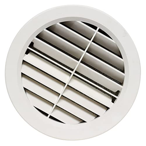 Valterra A10-3361VP Air Return Vent with 360° Rotation & Removable/Washable Foam Filter - 5-5/8" ID x 6-7/8" & Collar Extension: 7/8" to 1-1/2", Beige