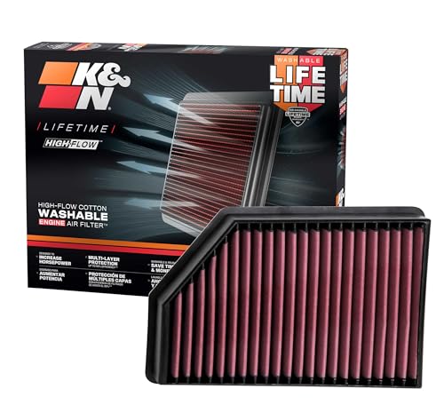 K&N Performance Diesel High-Flow Lifetime Engine Air Filter: Increase Power: Premium, Washable: Compatible with 2020-2026 Chervolet/GMC: Silverado 2500 & 3500, Sierra 2500 & 3500, 33-5098