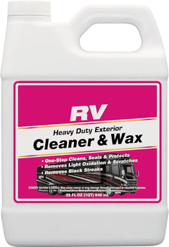 Gel Gloss RV Professional Grade One-Step Carnauba Cleaner Wax - Cleans, Protects & Enhances RVs - Restores Color & Shine - UV Inhibitors - Ideal for Scuff Marks - Use by Hand or Buffer - 32 oz