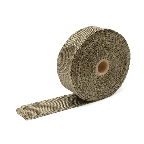 Design Engineering Titanium Exhaust Heat Wrap with Lava Rock Technology - 2" x 50' - Heat Wrap for Exhaust Pipes, Pliable Exhaust Wrap Tape, Withstands 1800°F Direct Heat & 2500°F Intermittent Heat