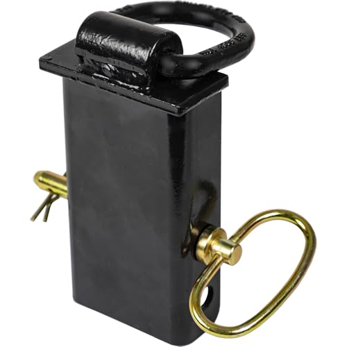 Buyers Products B38SP Stake Pocket D-Ring – 1/2 Inch Forged Steel D Ring with 2-1/2 Inch I.D., Black Powder-Coated Stake Pocket D Ring Tie Downs for Cargo Control, 4080 lb WLL, Pack of 1